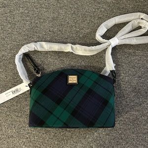 NWT Dooney & Burke Blue Tartan Penny Crossbody Purse